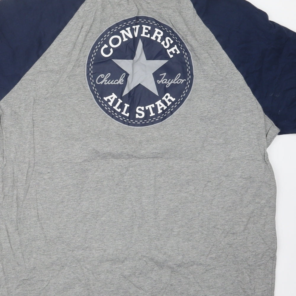 Converse Mens Grey    T-Shirt Size M