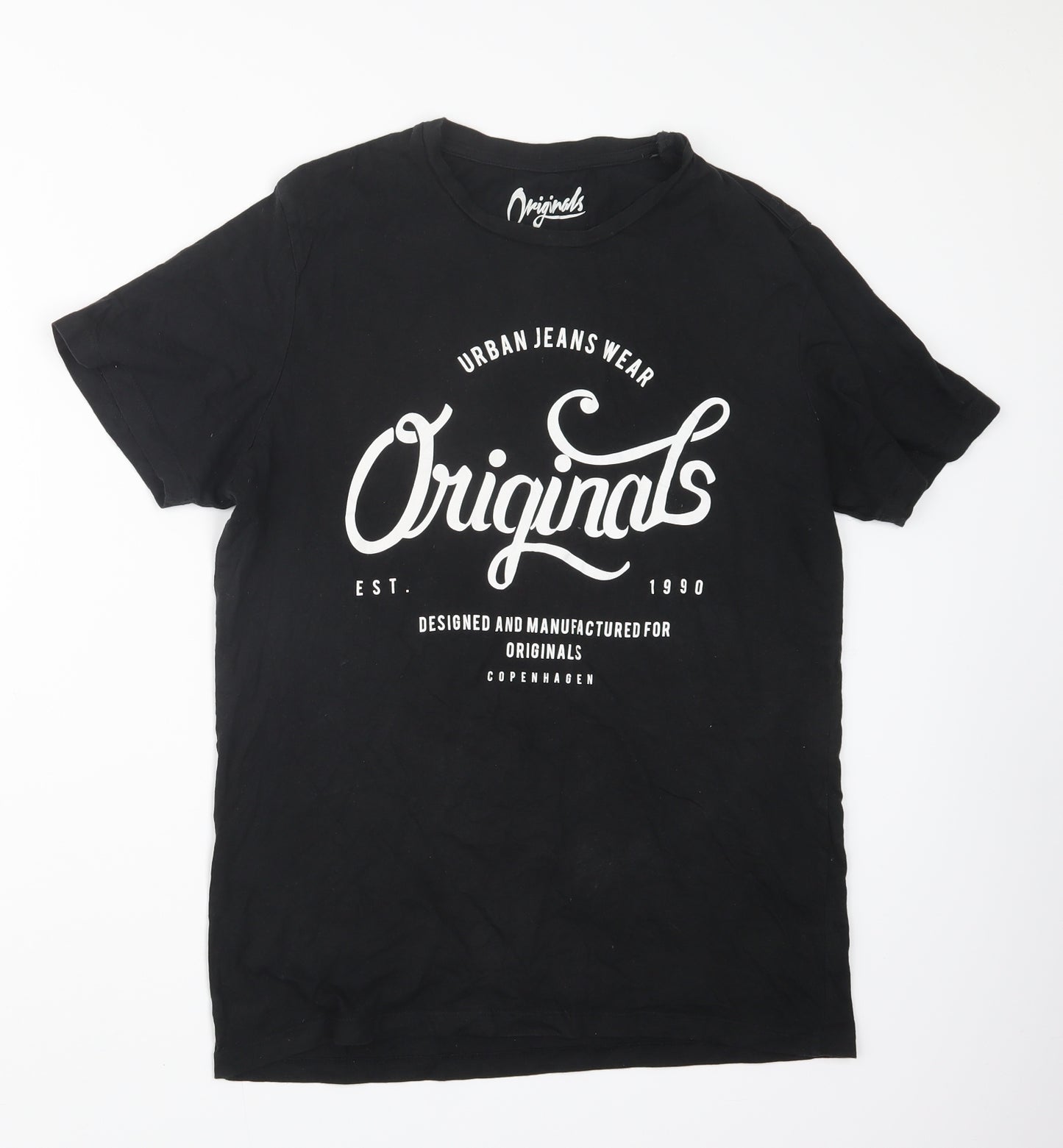 JACK & JONES Mens Black    T-Shirt Size M