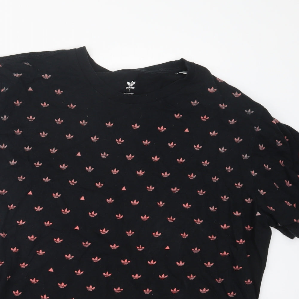adidas Mens Black    T-Shirt Size L