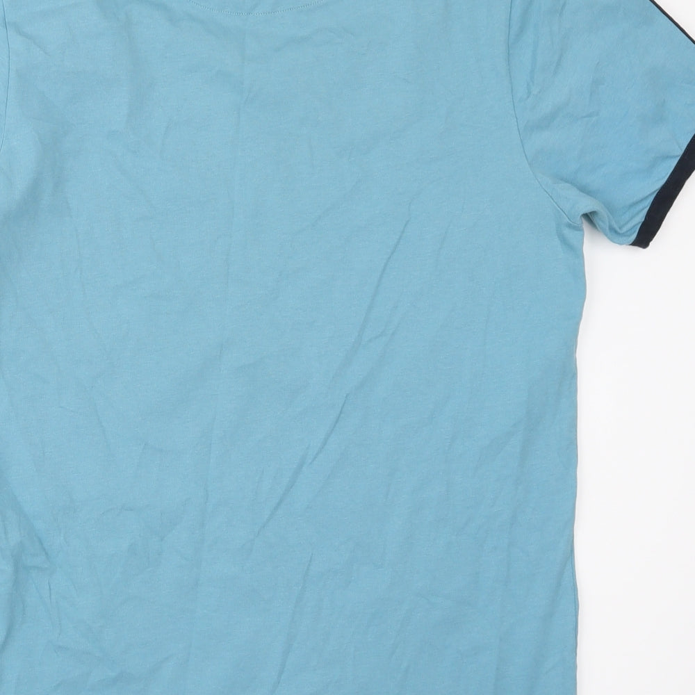 Pretty Green Mens Blue    T-Shirt Size M