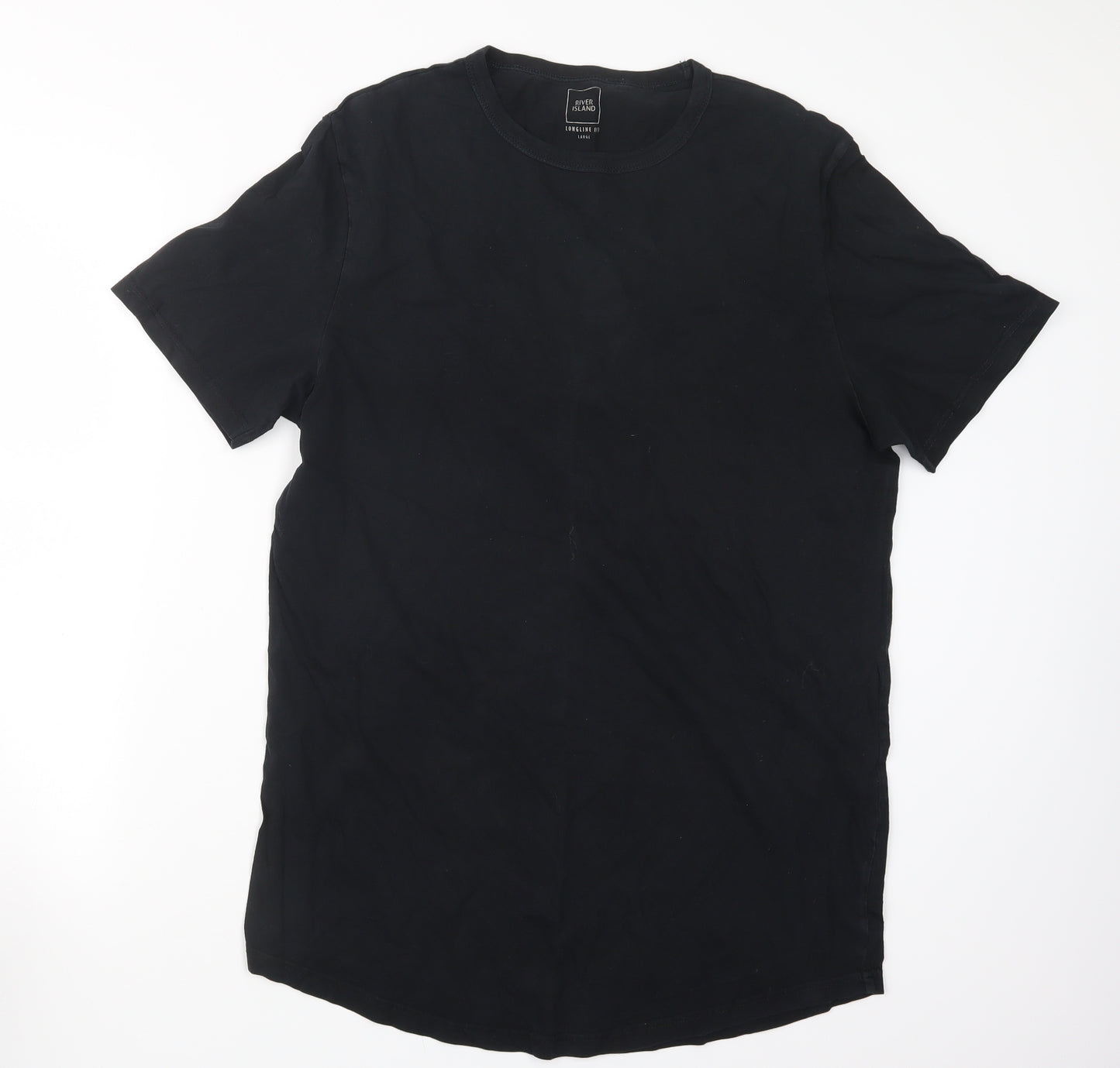 River Island Mens Black    T-Shirt Size L