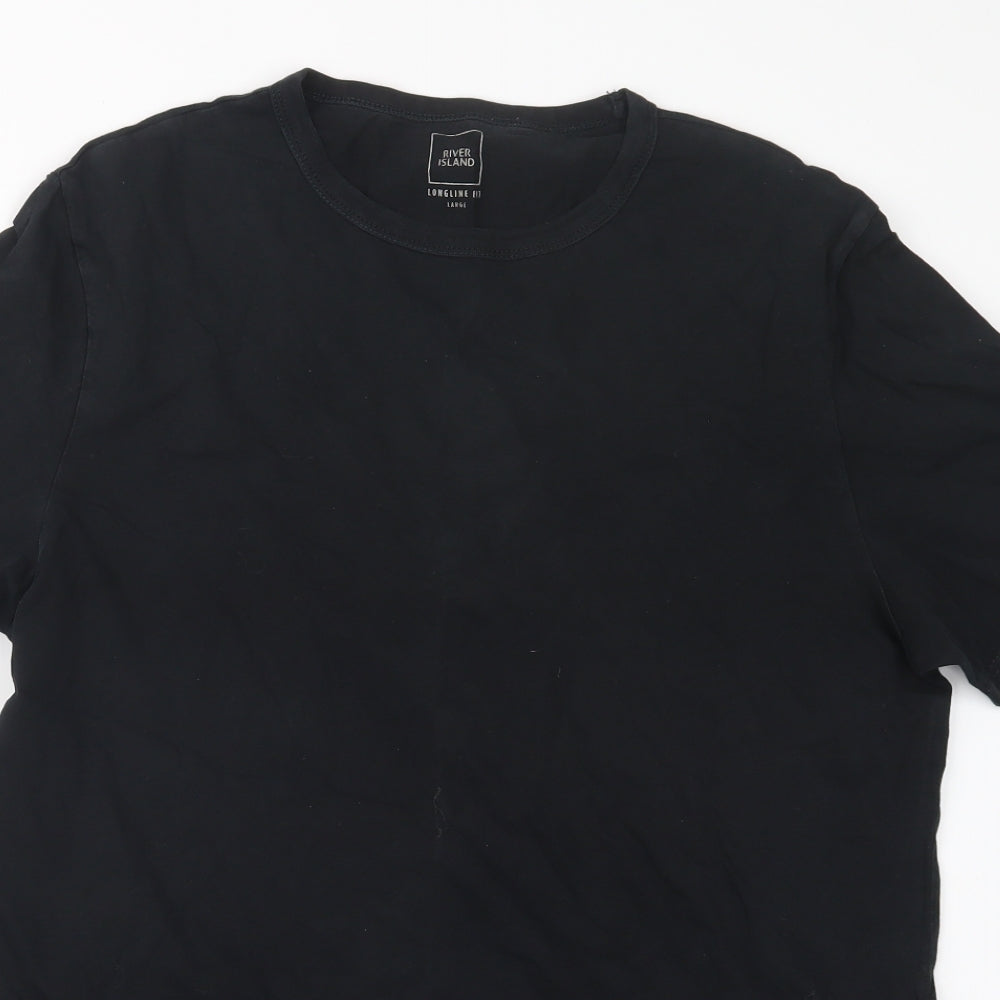 River Island Mens Black    T-Shirt Size L