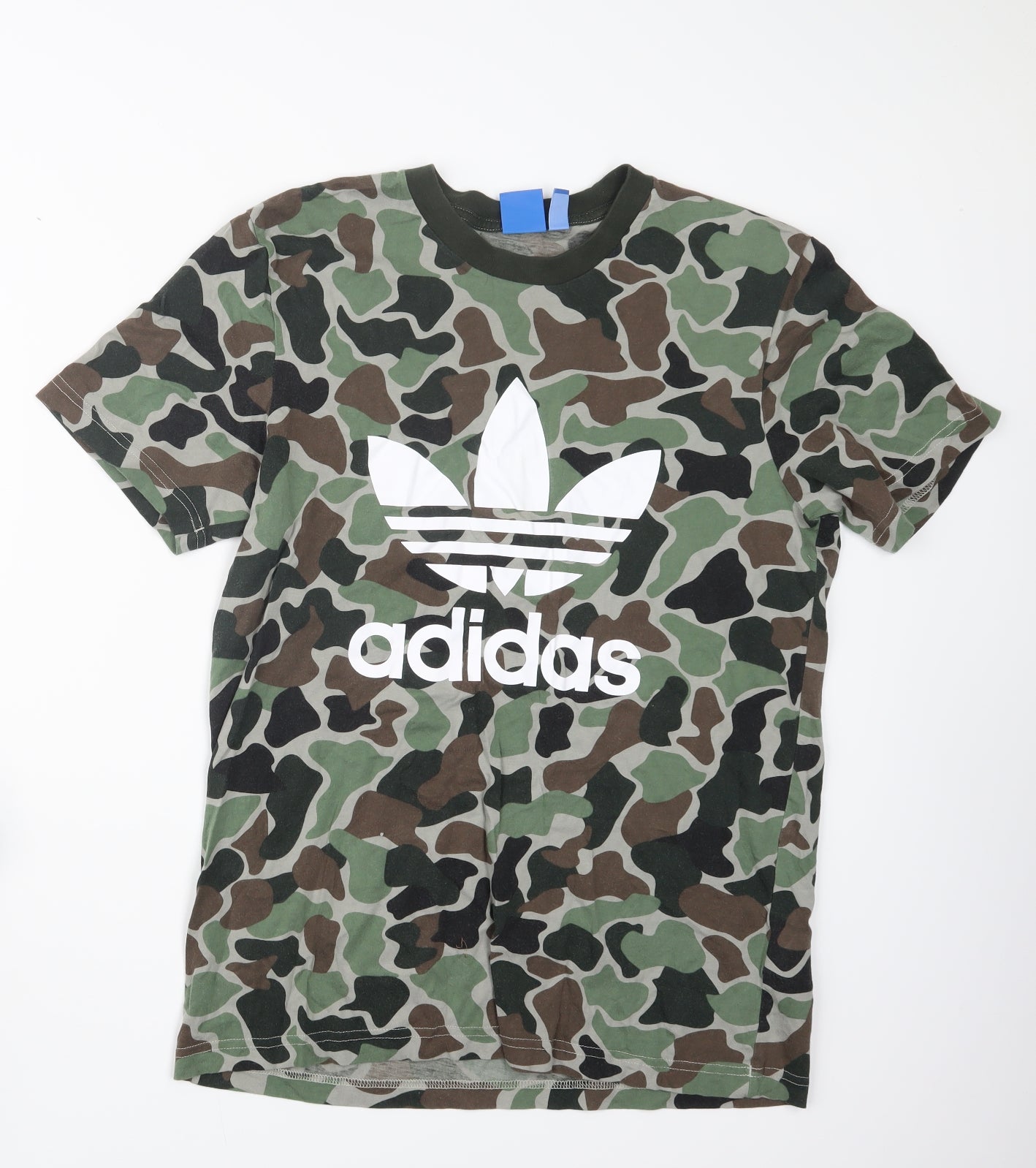 adidas Mens Green Camouflage   T-Shirt Size M