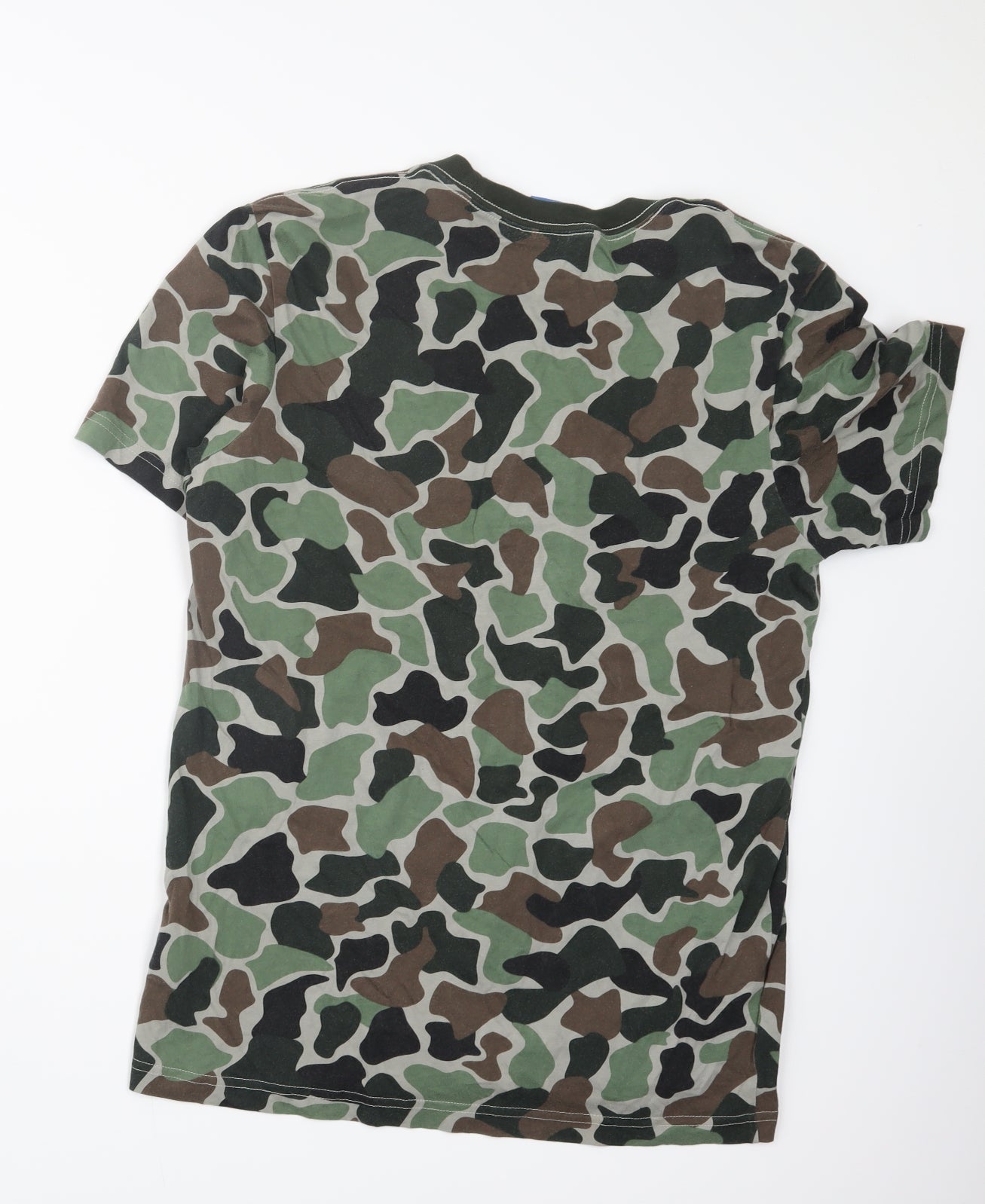 adidas Mens Green Camouflage   T-Shirt Size M