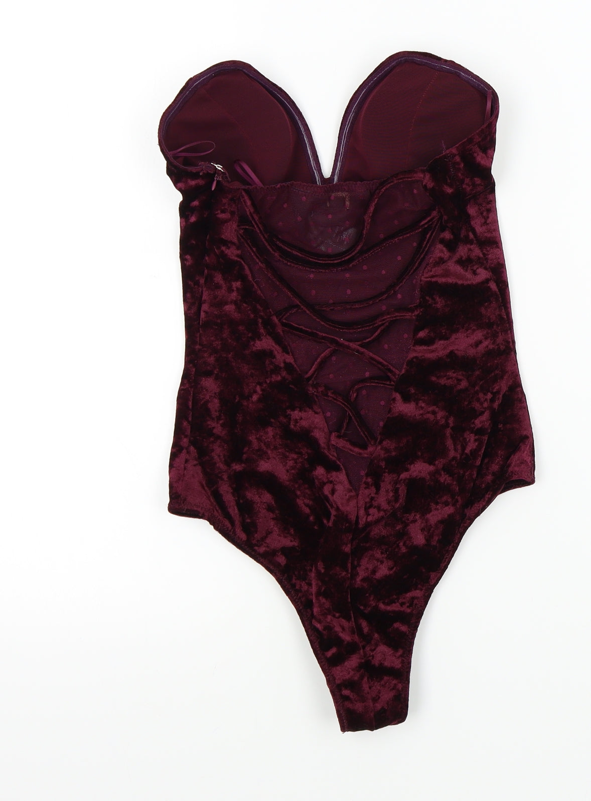 Lipsy Womens Purple   Bodysuit One-Piece Size 10  - velvet feel