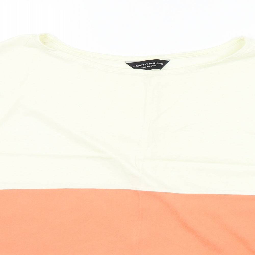 Dorothy Perkins Womens Beige   Basic T-Shirt Size 14
