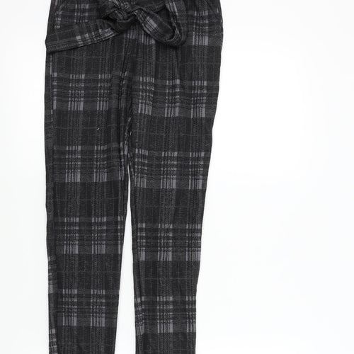 Preworn Womens Black Check  Trousers  Size S L27 in