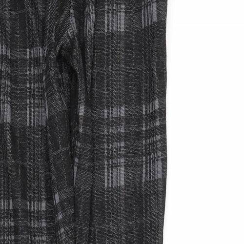 Preworn Womens Black Check  Trousers  Size S L27 in