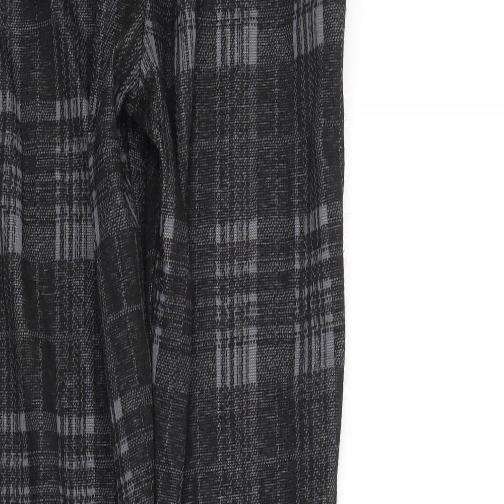Preworn Womens Black Check  Trousers  Size S L27 in