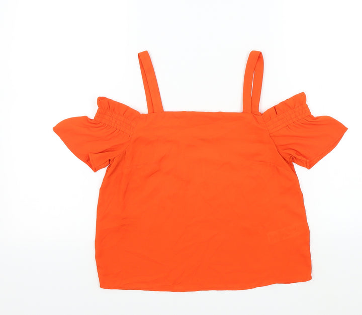 New Look Girls Orange Colourblock  Camisole Blouse Size 12 Years