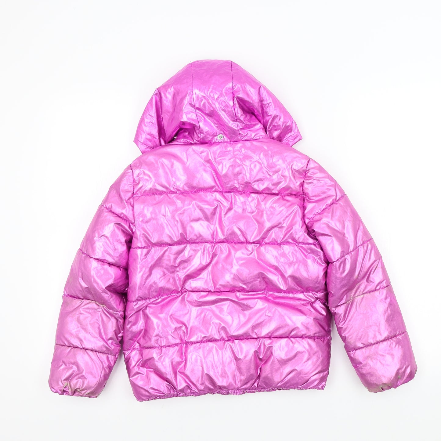 F&F Girls Pink Colourblock  Basic Coat Coat Size 7 Years