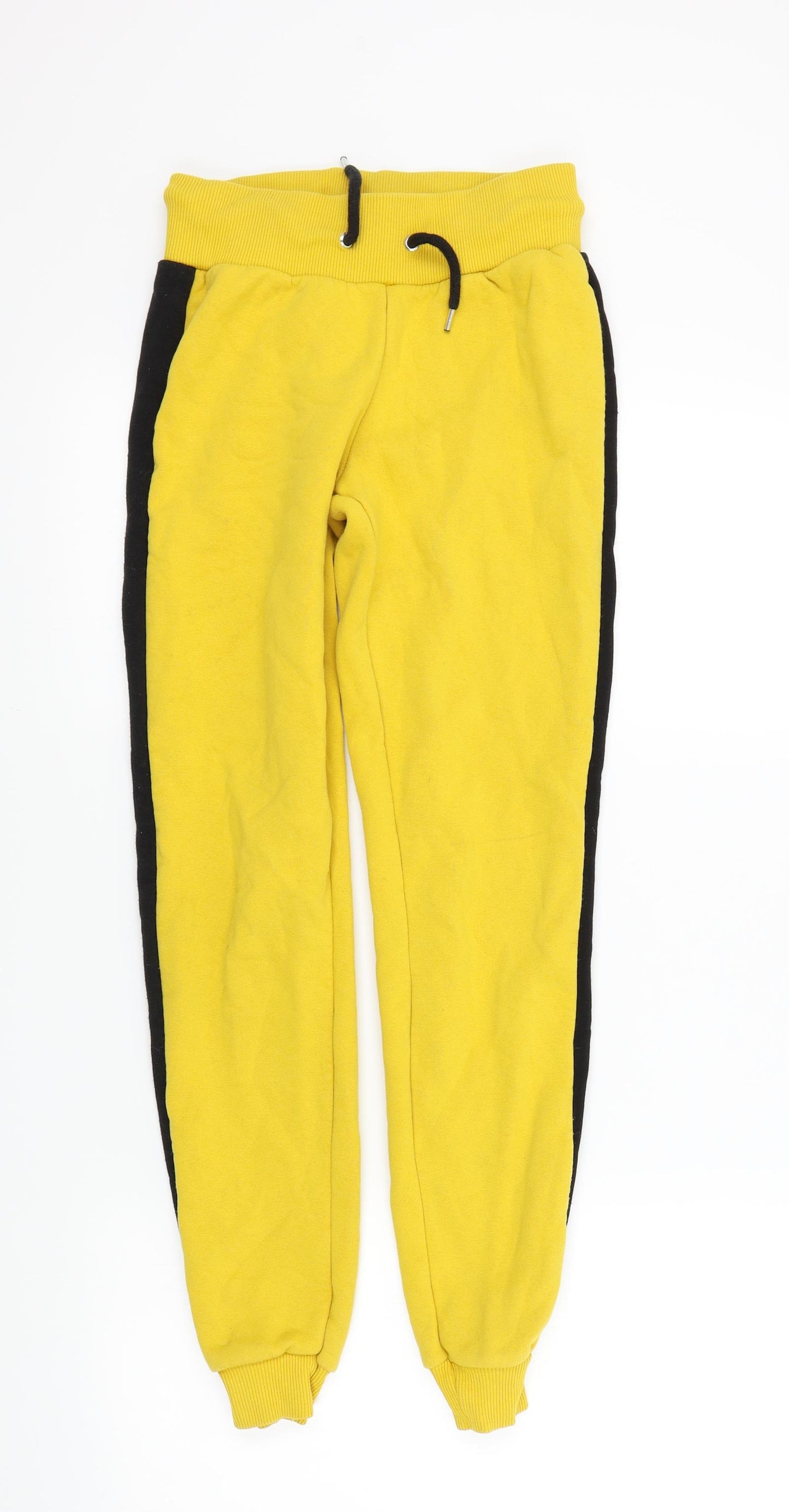Primark Womens Yellow   Jogger Trousers Size 4 L28 in