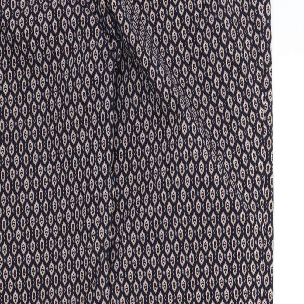 F&F Womens Blue Geometric  Trousers  Size 12 L26 in
