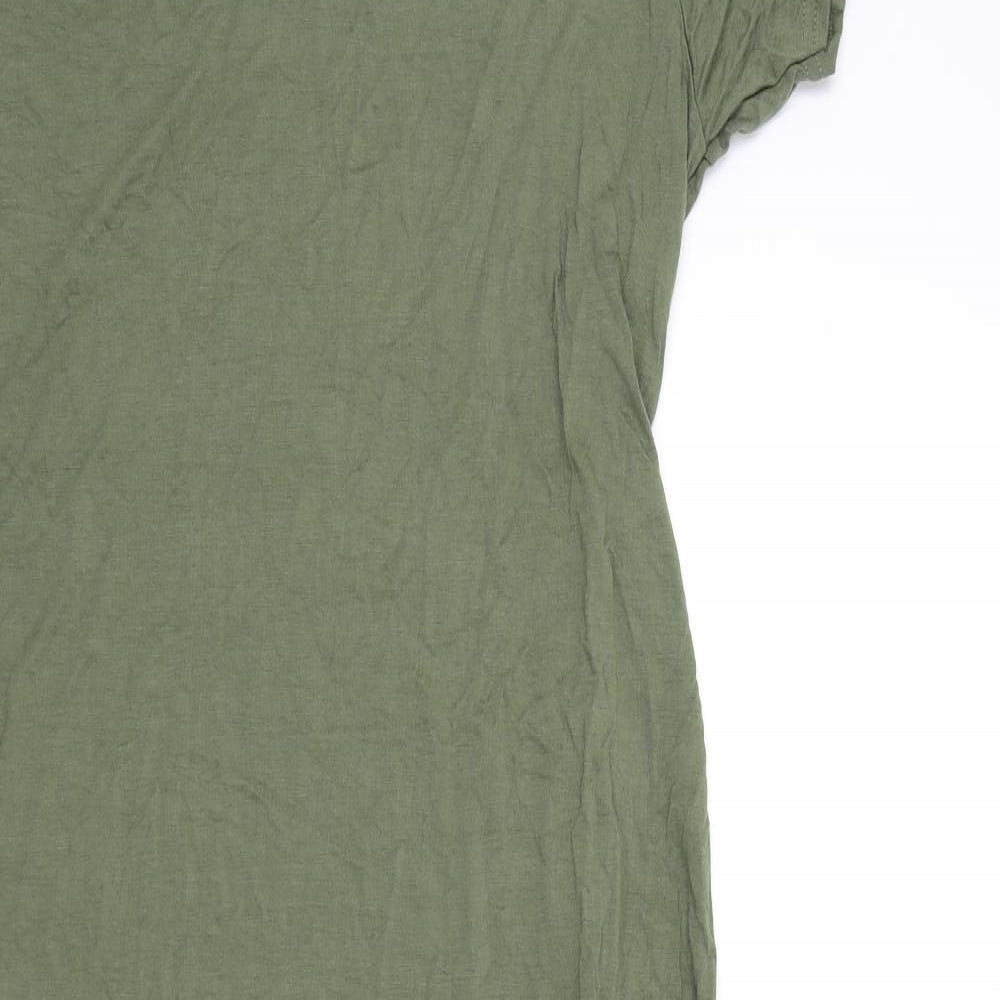 Boohoo Womens Green Colourblock  A-Line  Size 18
