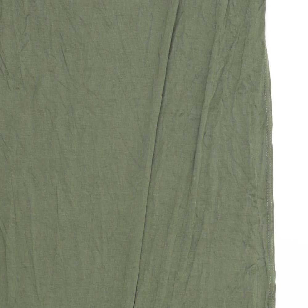 Boohoo Womens Green Colourblock  A-Line  Size 18