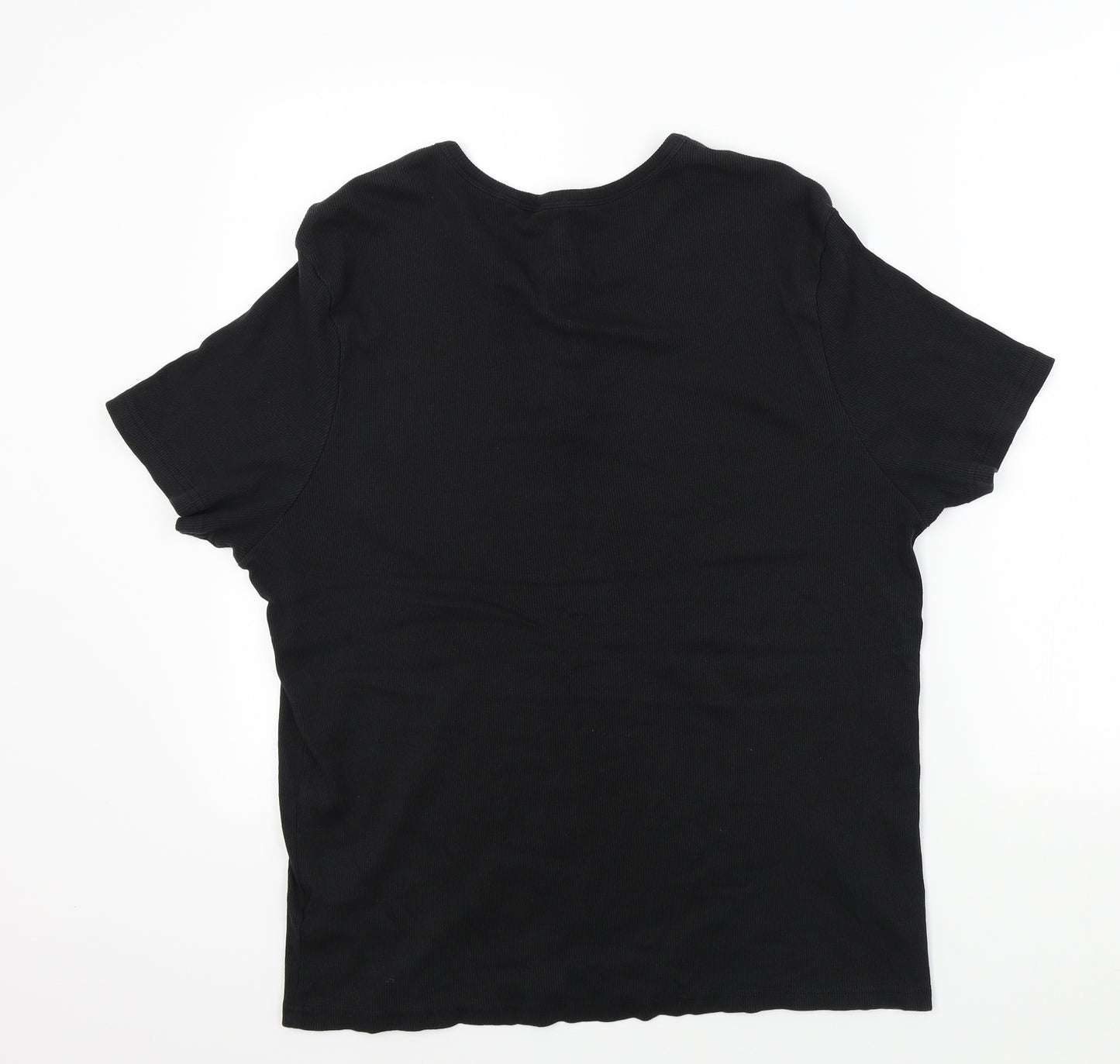 Red Herring Mens Black Colourblock   T-Shirt Size 2XL