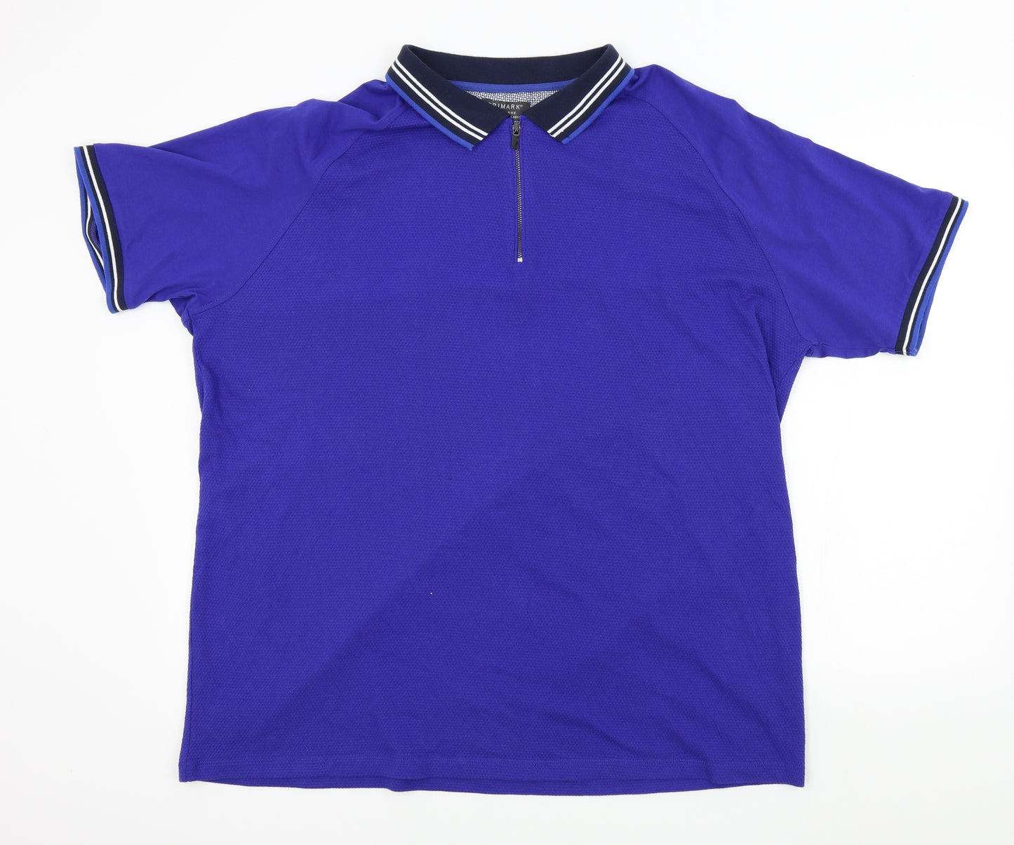 Primark Mens Blue Colourblock   T-Shirt Size 2XL