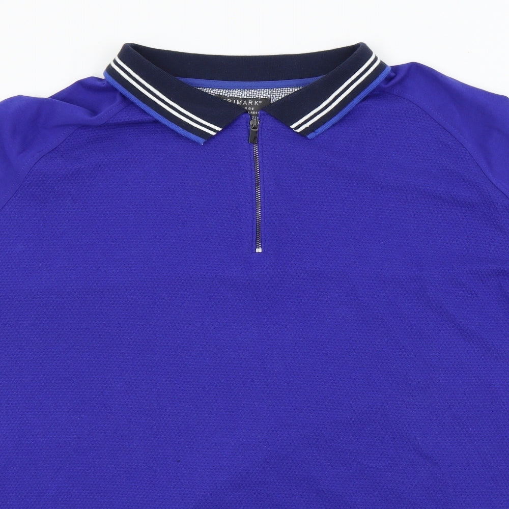 Primark Mens Blue Colourblock   T-Shirt Size 2XL