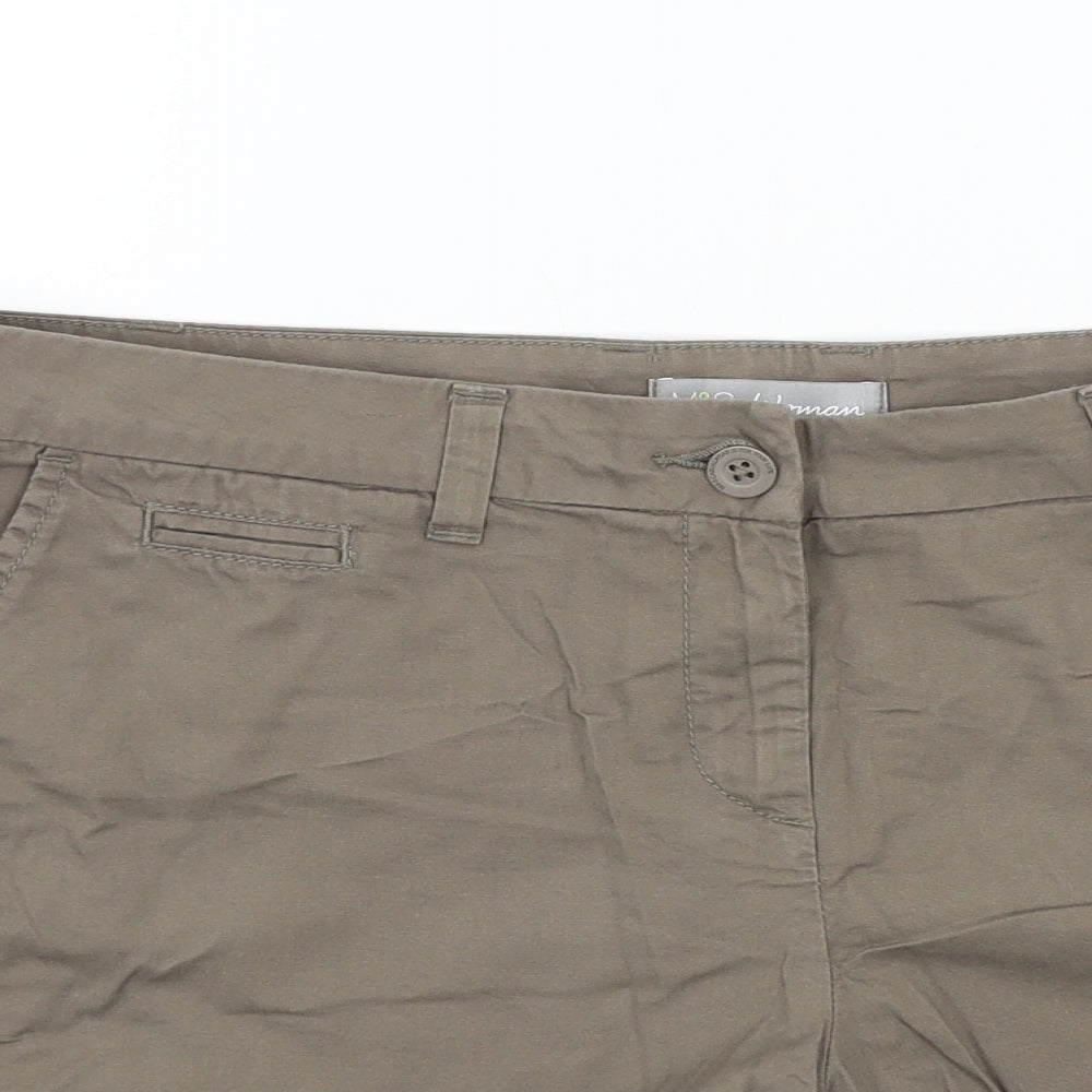 M&S Womens Brown   Bermuda Shorts Size 14