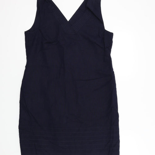 Peacocks Womens Blue Colourblock  A-Line  Size 14