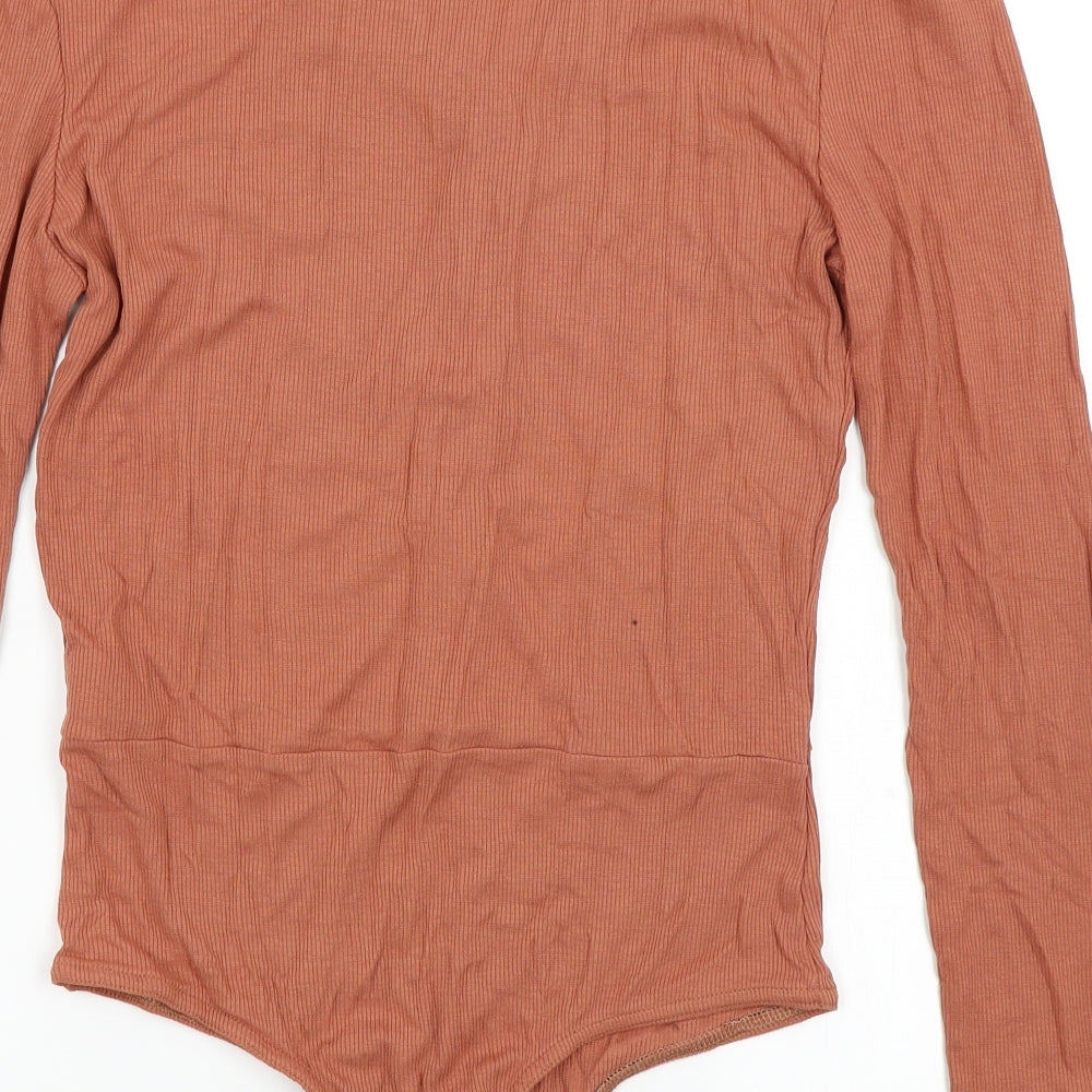 Missguided Womens Beige   Bodysuit One-Piece Size 14