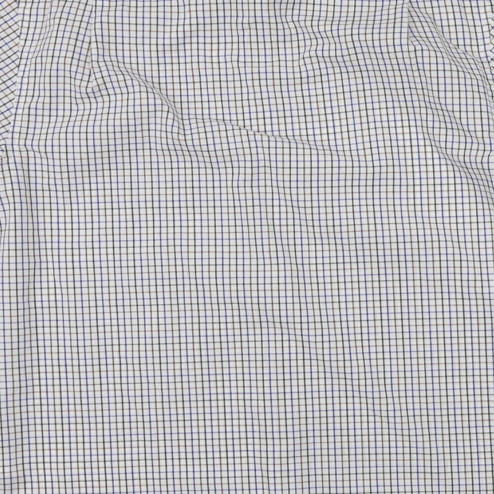 Cedar Wood State Mens White Check   Button-Up Size 16