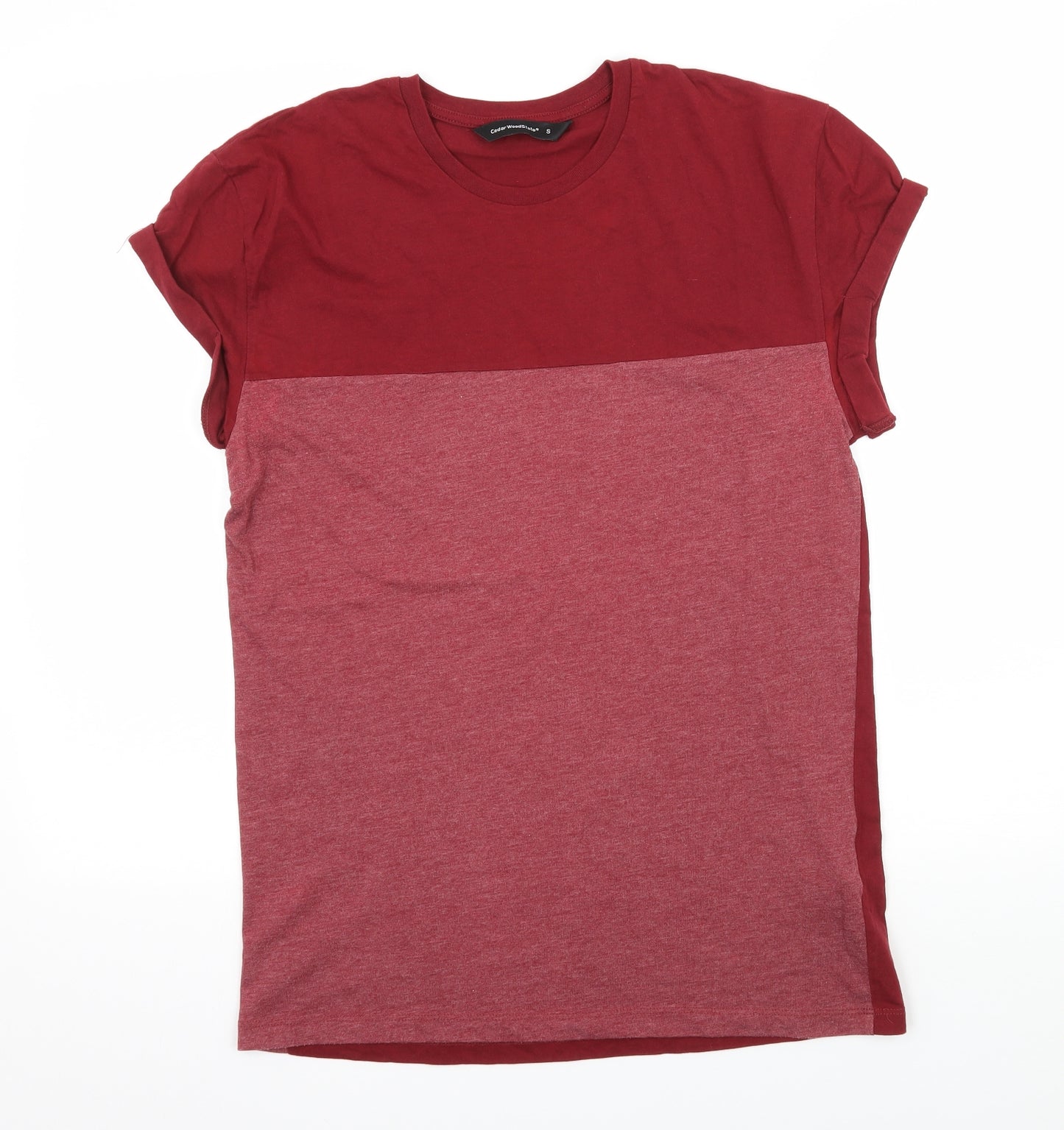 Cedar Wood State Mens Red  Jersey  T-Shirt Size S