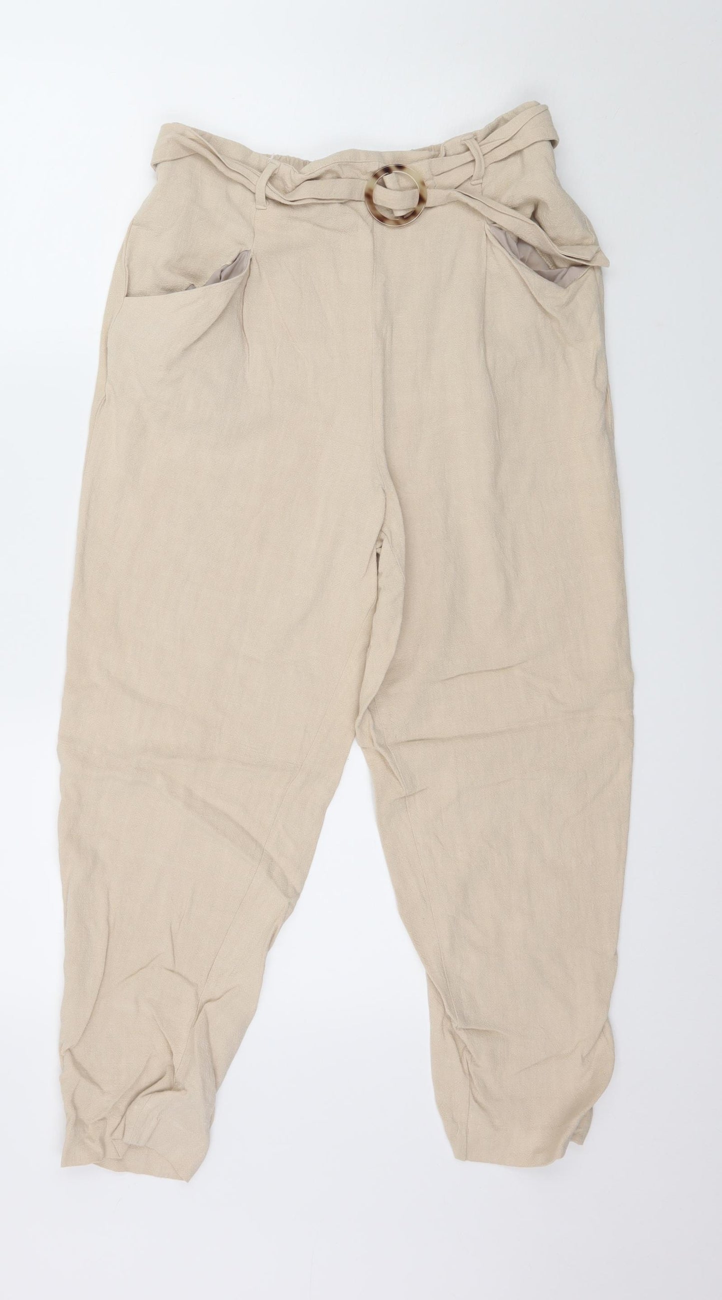 TU Womens Beige   Trousers  Size 14 L24 in