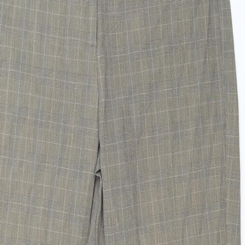 Mia Moda Womens Grey Check  Trousers  Size 14 L27 in
