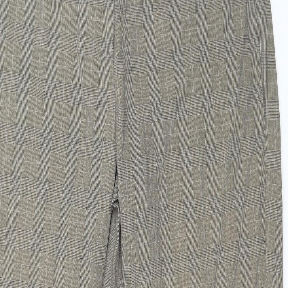 Mia Moda Womens Grey Check  Trousers  Size 14 L27 in
