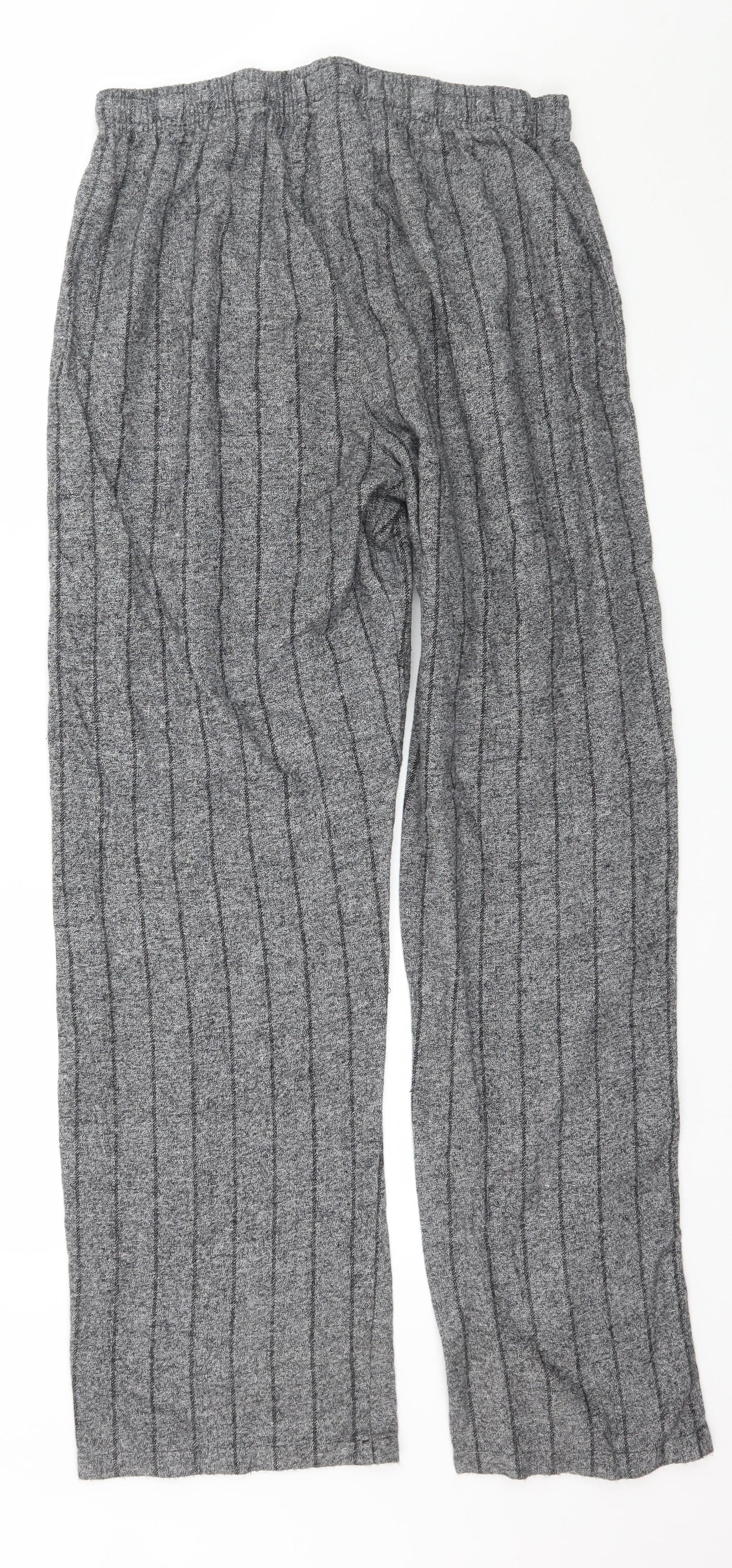 Primark Mens Grey Striped Jersey  Pyjama Pants Size L