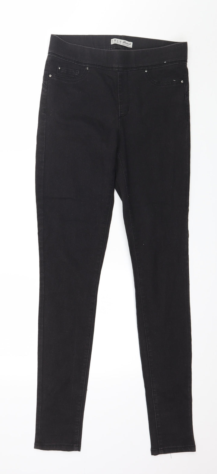 Denim & Co. Womens Black Denim Jegging Jeans Size 10 L31 in