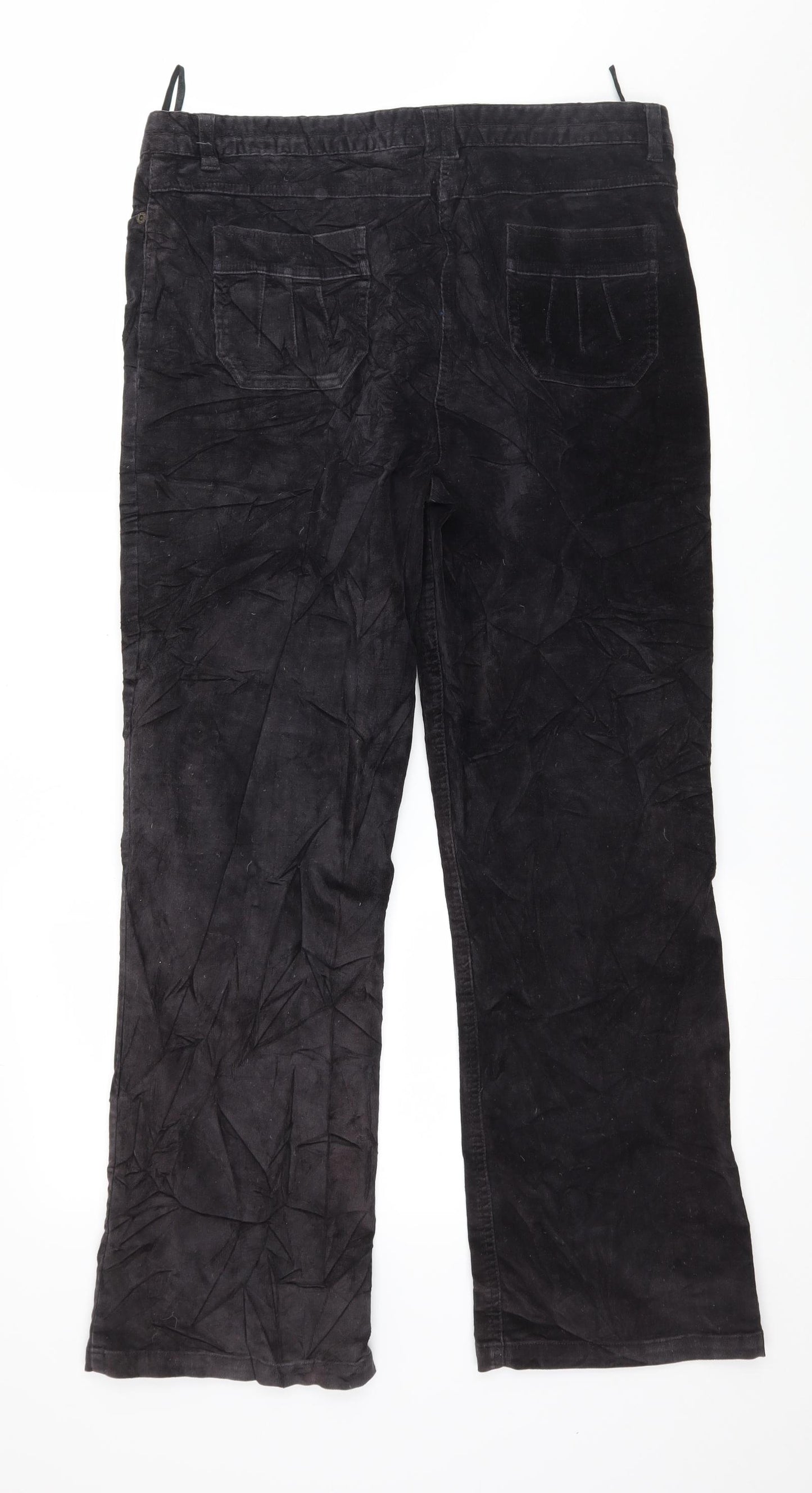 TU Womens Grey  Corduroy Trousers  Size 14 L28 in