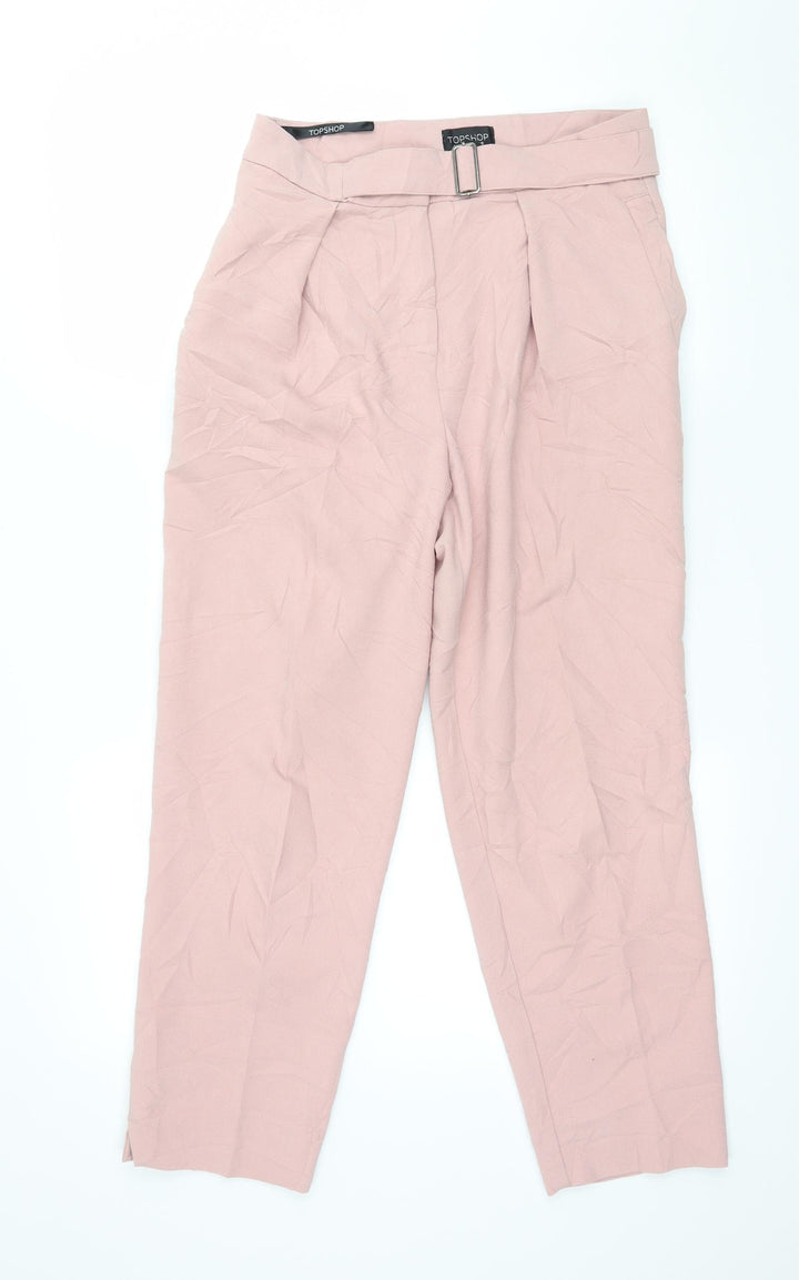 Topshop Womens Pink Trousers Size 10 L26 in