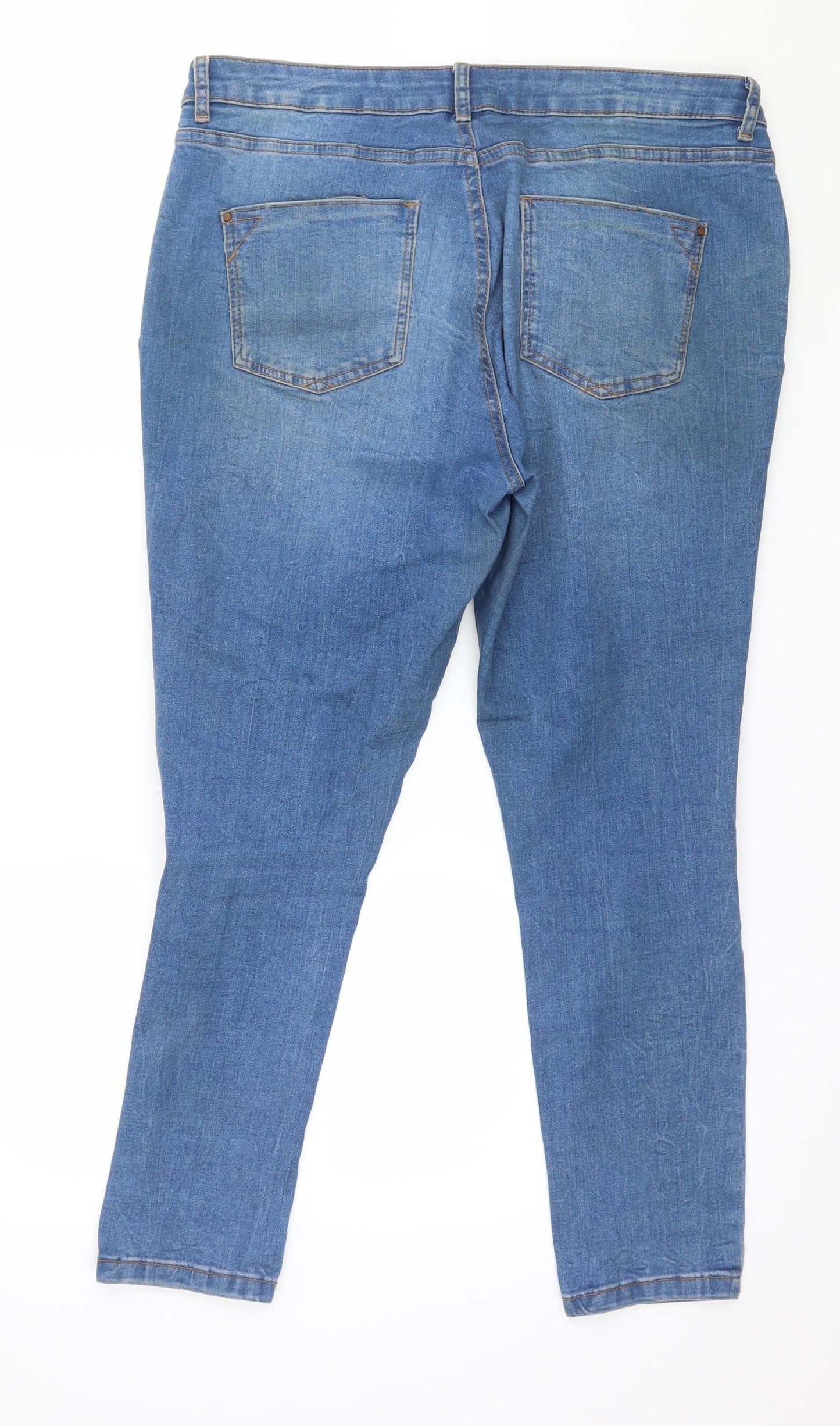 Dorothy Perkins Womens Blue  Denim Skinny Jeans Size 14 L25 in