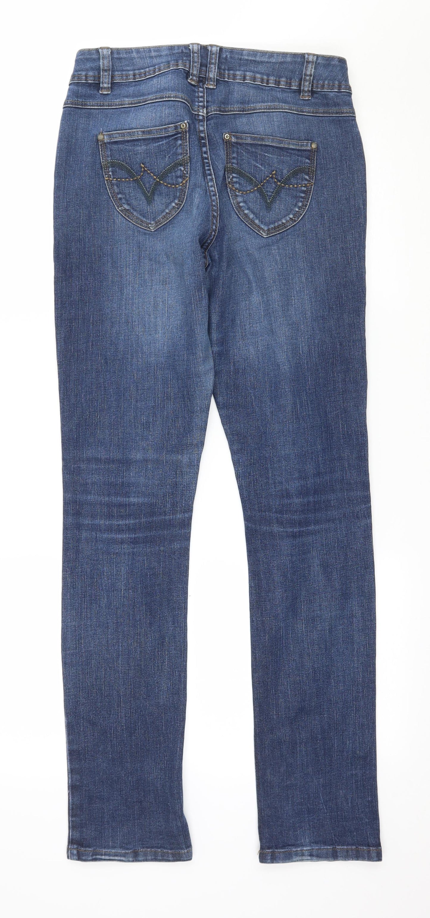 George Womens Blue  Denim Straight Jeans Size 10 L29 in