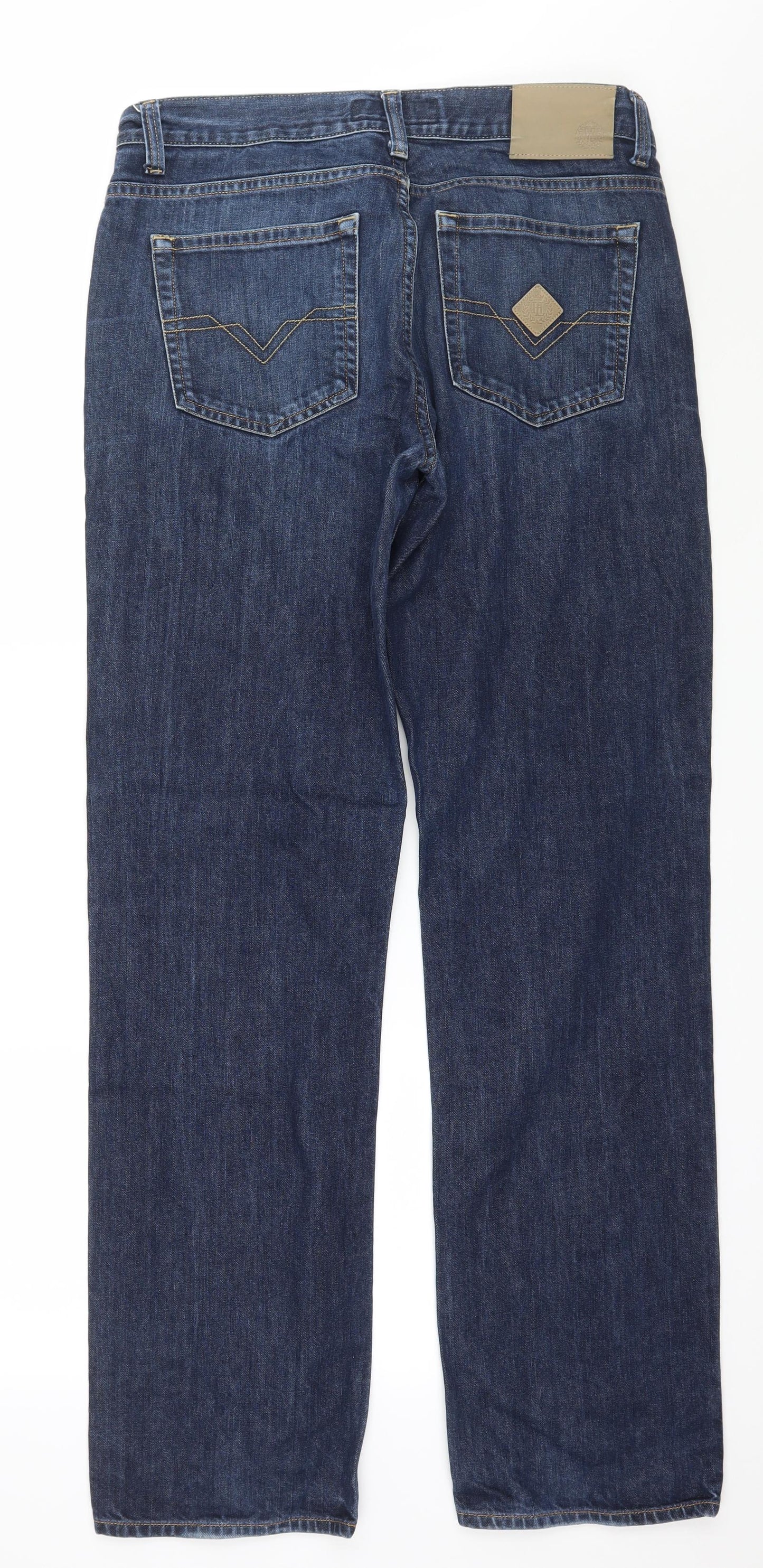 Henri Lloyd Mens Blue  Denim Straight Jeans Size 34 in L34 in
