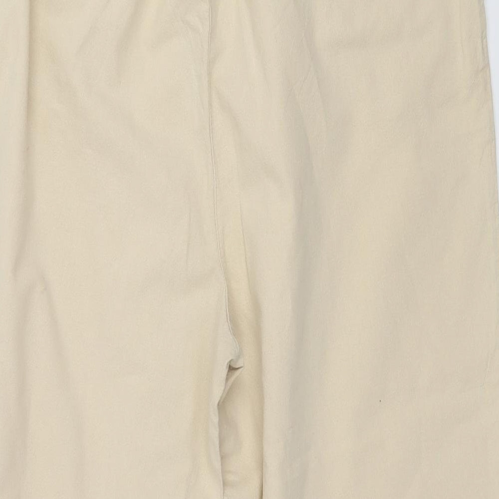 Editions Womens Ivory   Cropped Trousers Size 12 L21 in