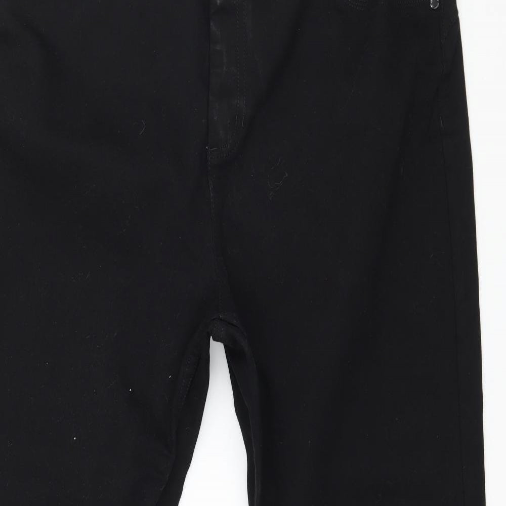 Per Una Womens Black  Denim Straight Jeans Size 18 L28 in