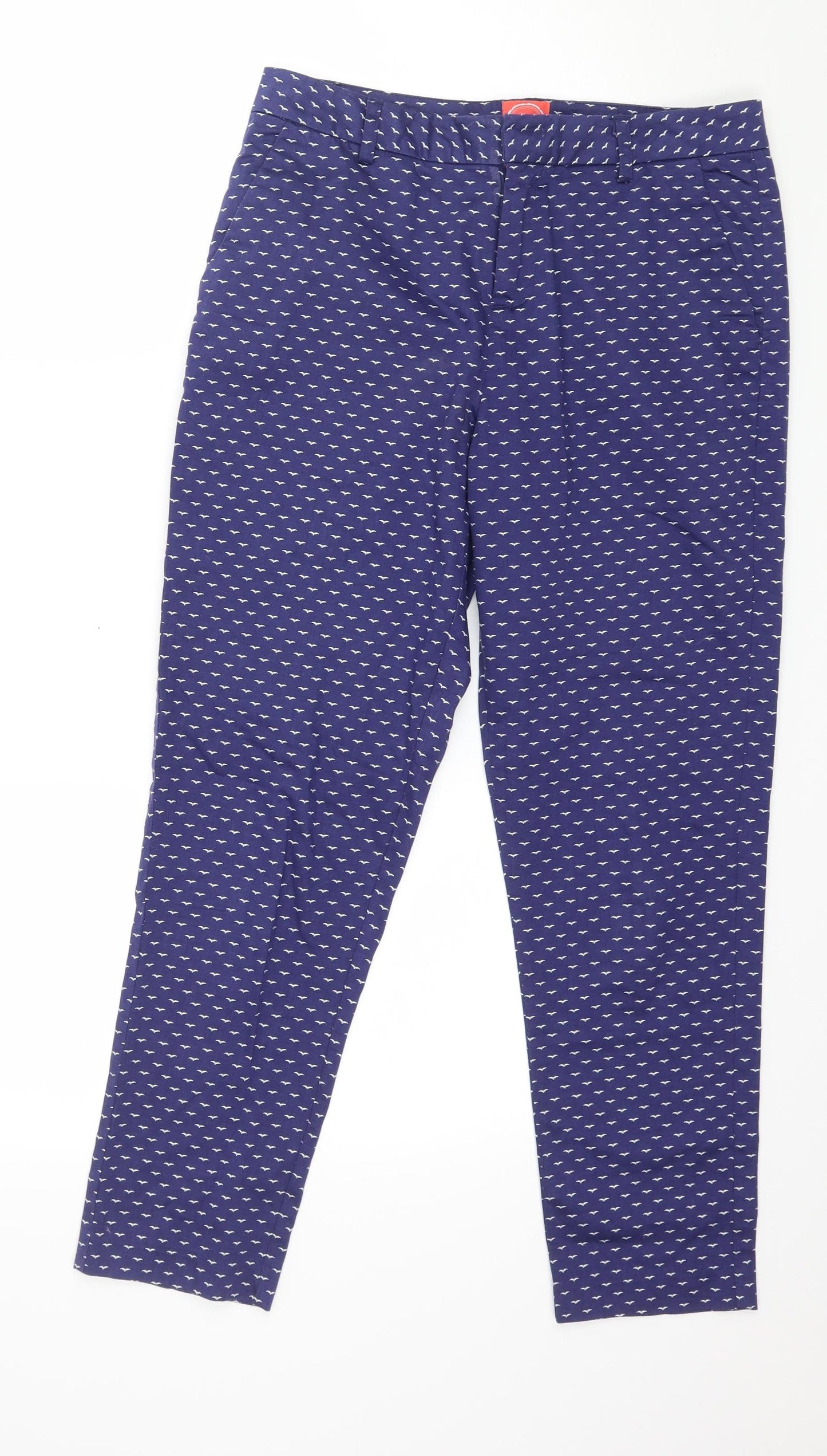 Joules Womens Black Geometric  Trousers  Size 8 L26 in - Bird print