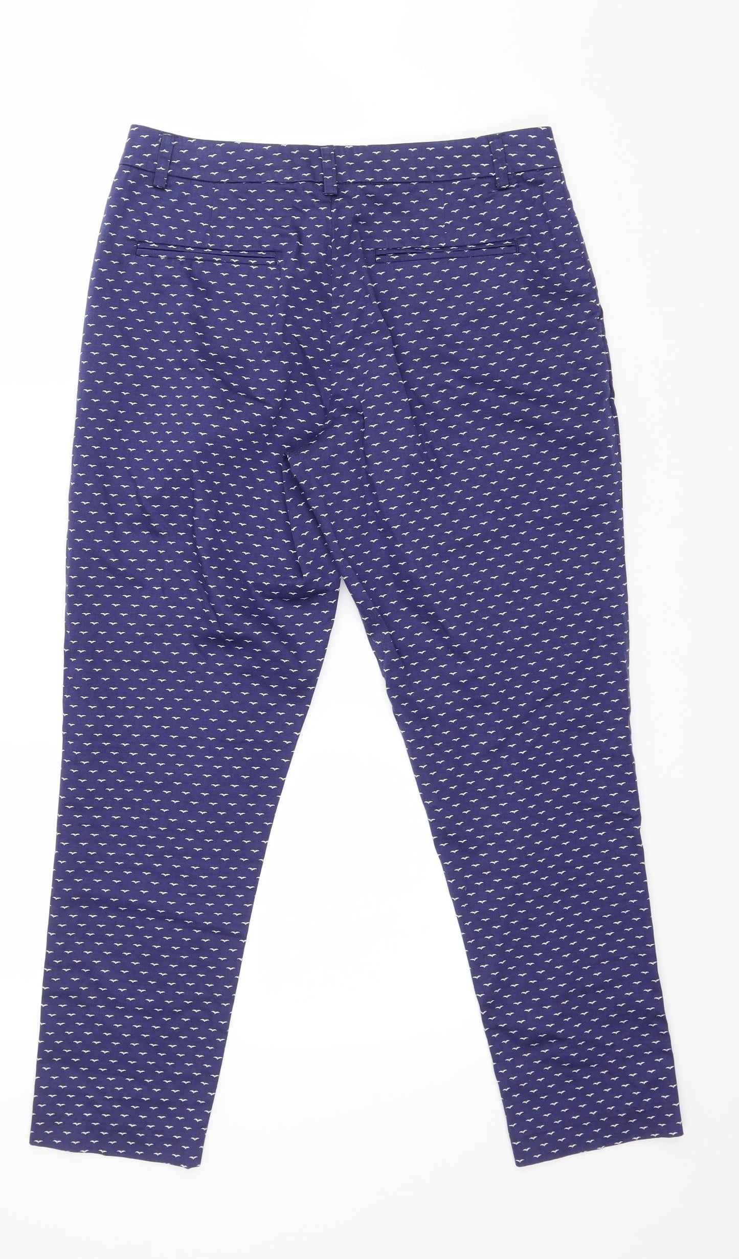 Joules Womens Black Geometric  Trousers  Size 8 L26 in - Bird print