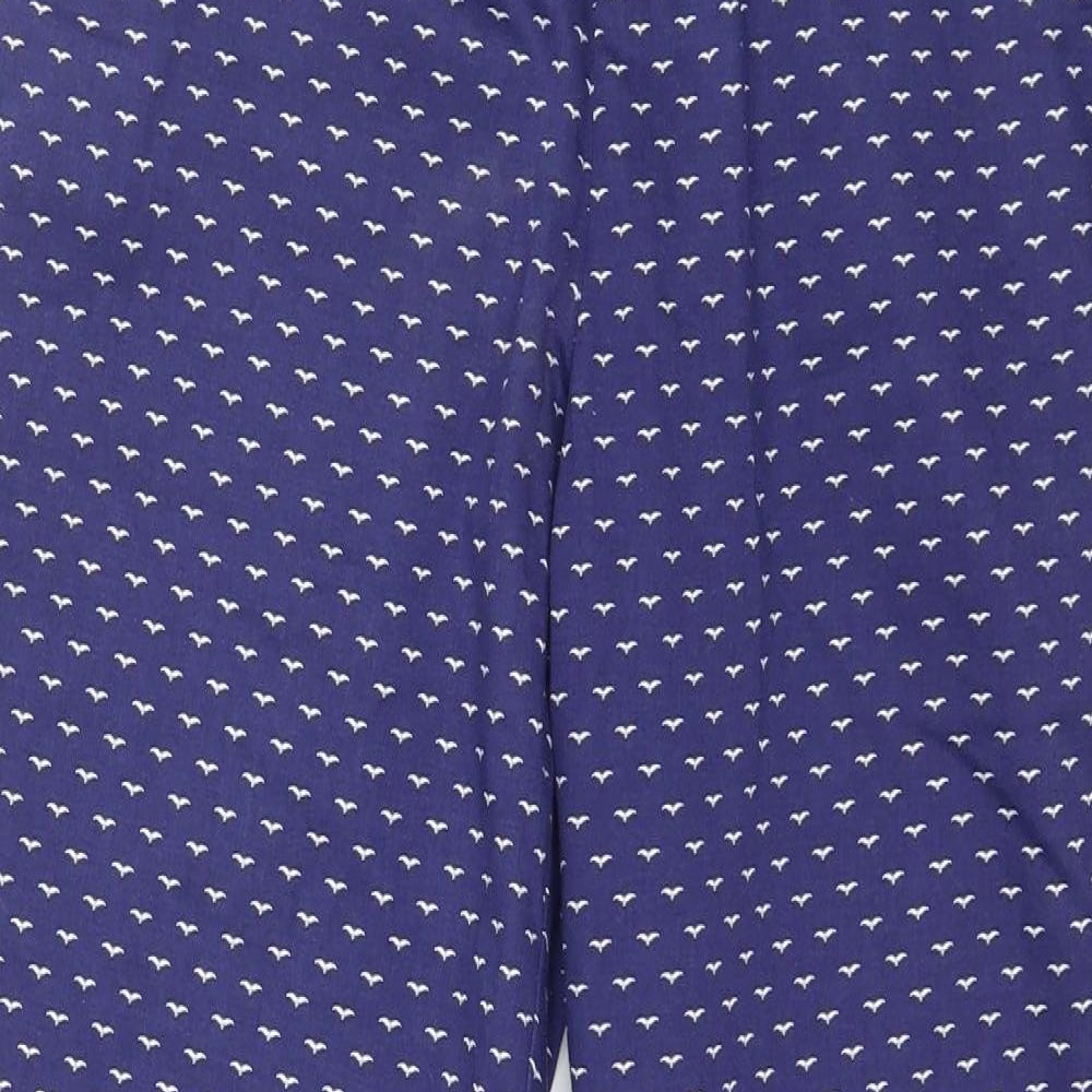 Joules Womens Black Geometric  Trousers  Size 8 L26 in - Bird print