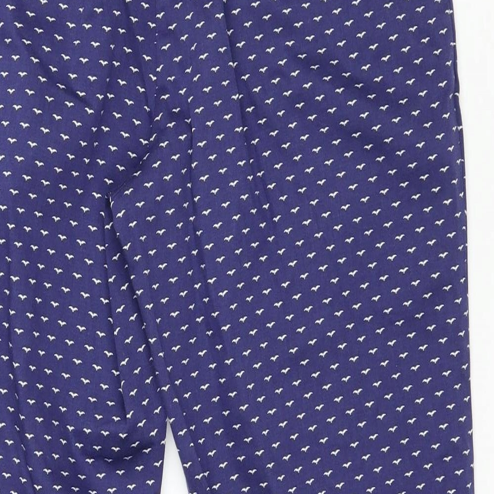 Joules Womens Black Geometric  Trousers  Size 8 L26 in - Bird print