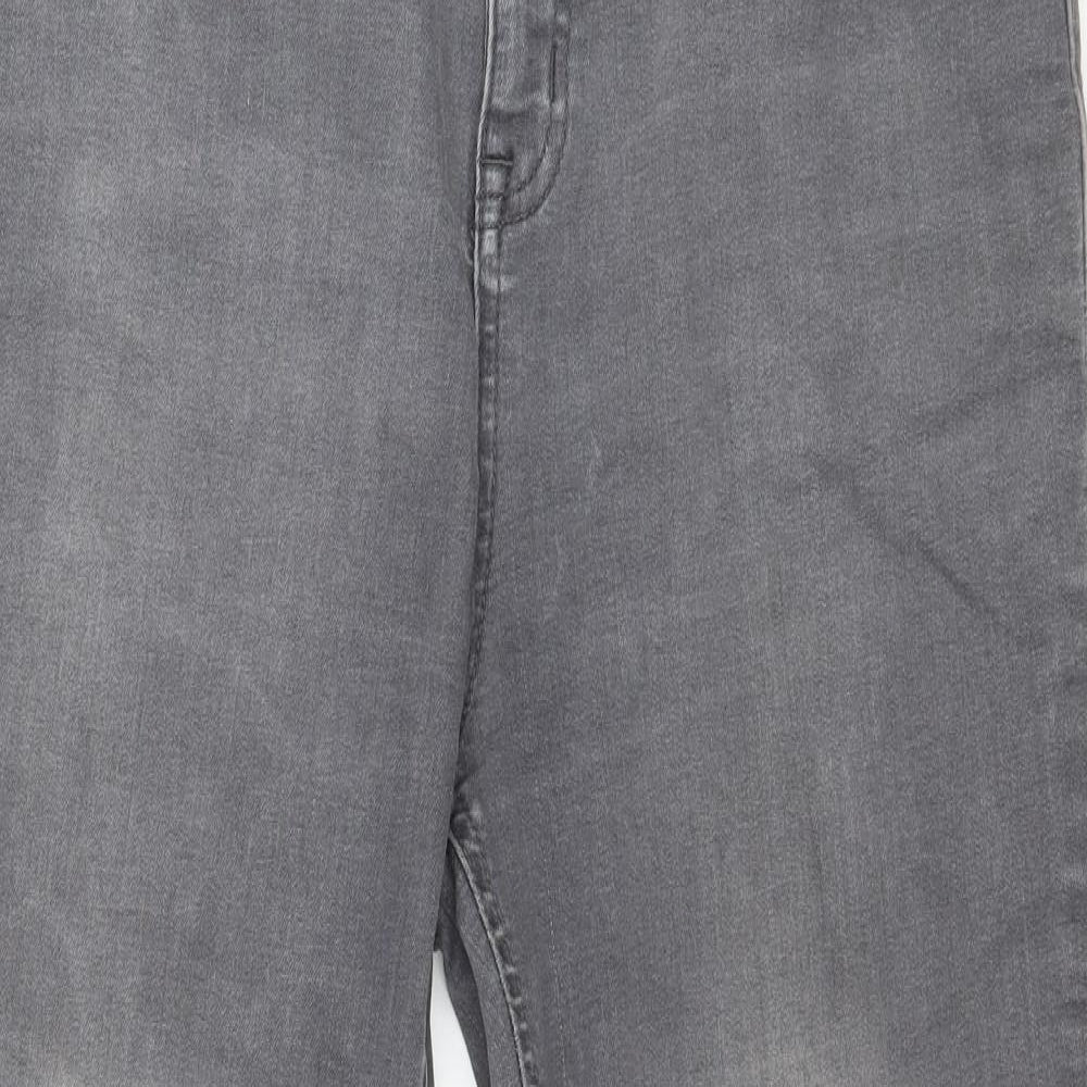 Dorothy Perkins Womens Grey  Denim Skinny Jeans Size 14 L24 in