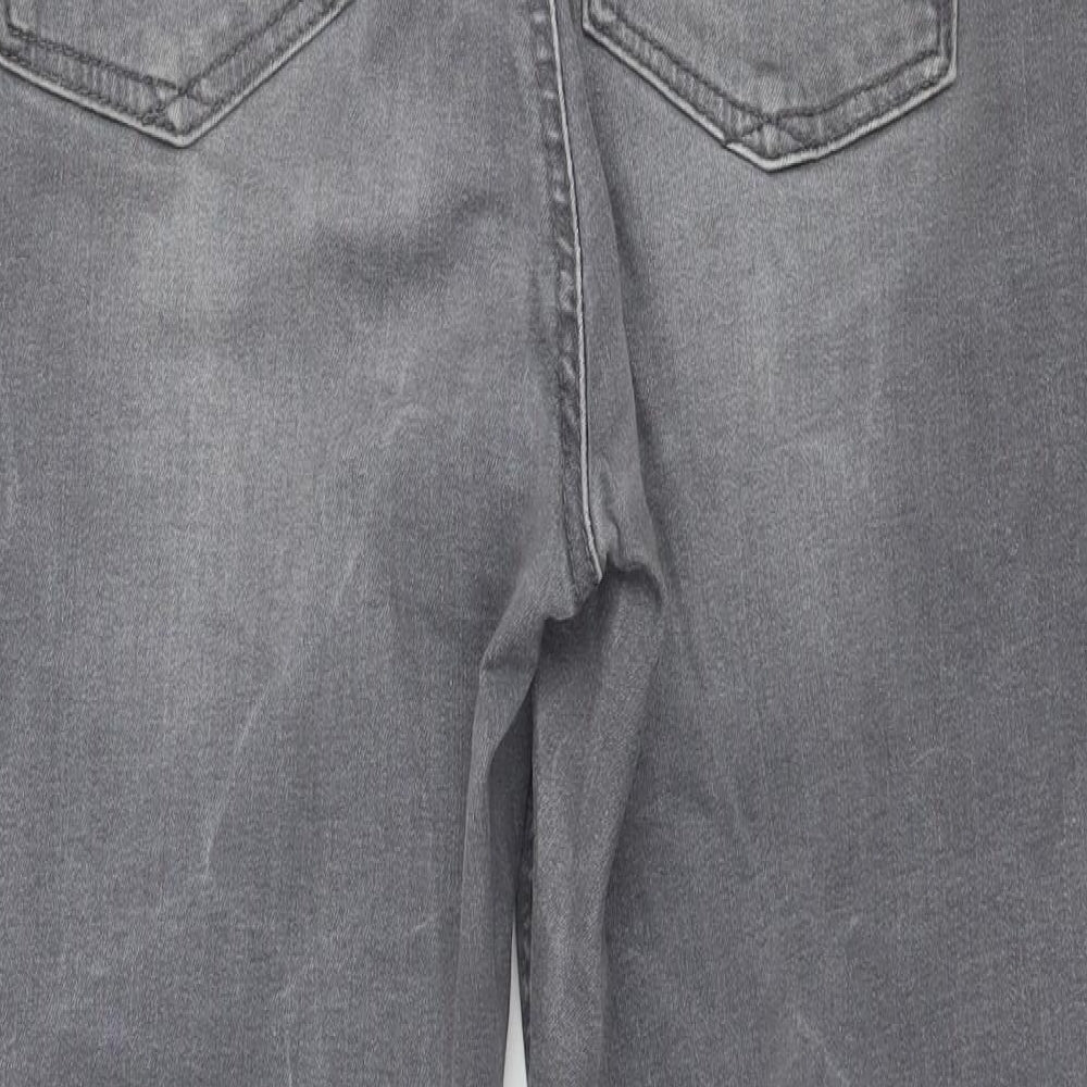 Dorothy Perkins Womens Grey  Denim Skinny Jeans Size 14 L24 in