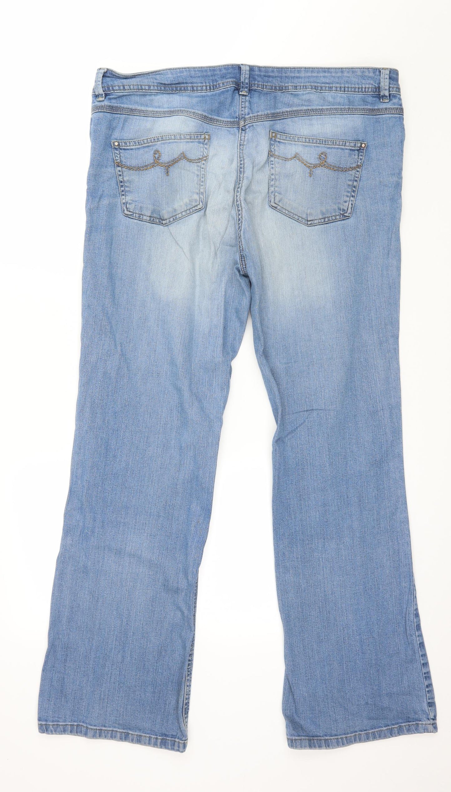 TU Womens Blue  Denim Straight Jeans Size 16 L20 in