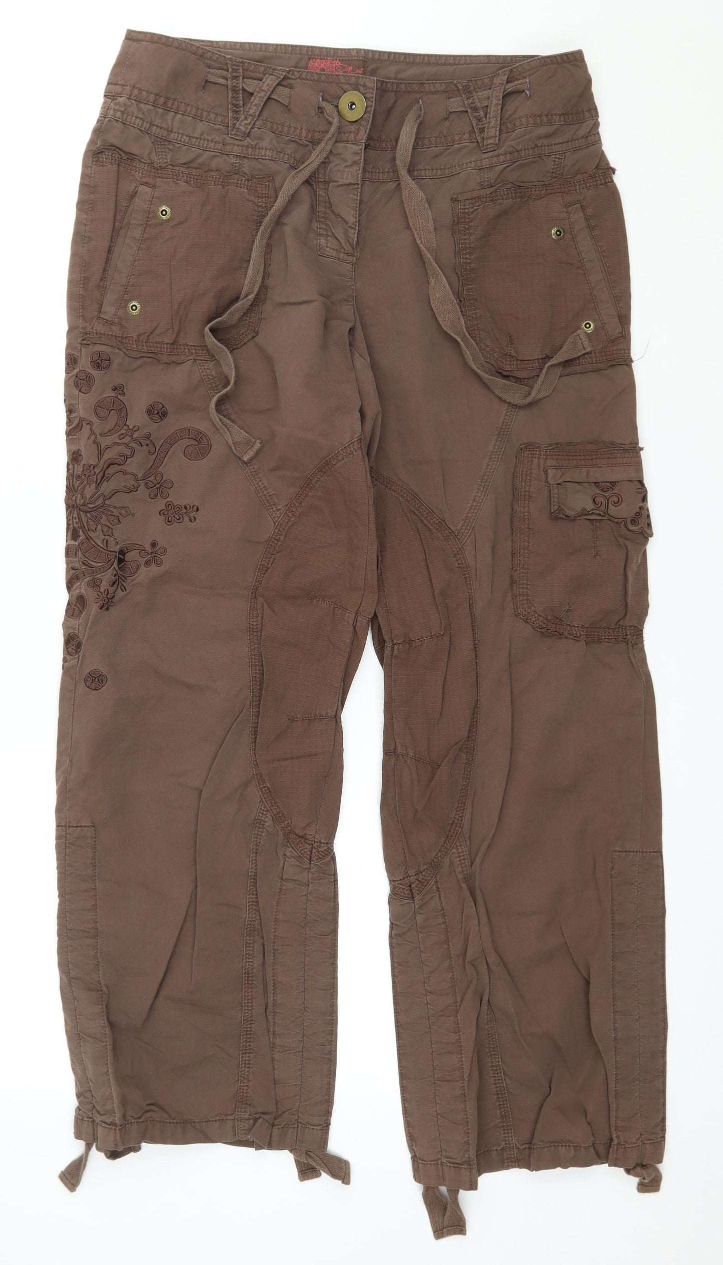 NEXT Womens Brown   Trousers  Size 12 L28 in