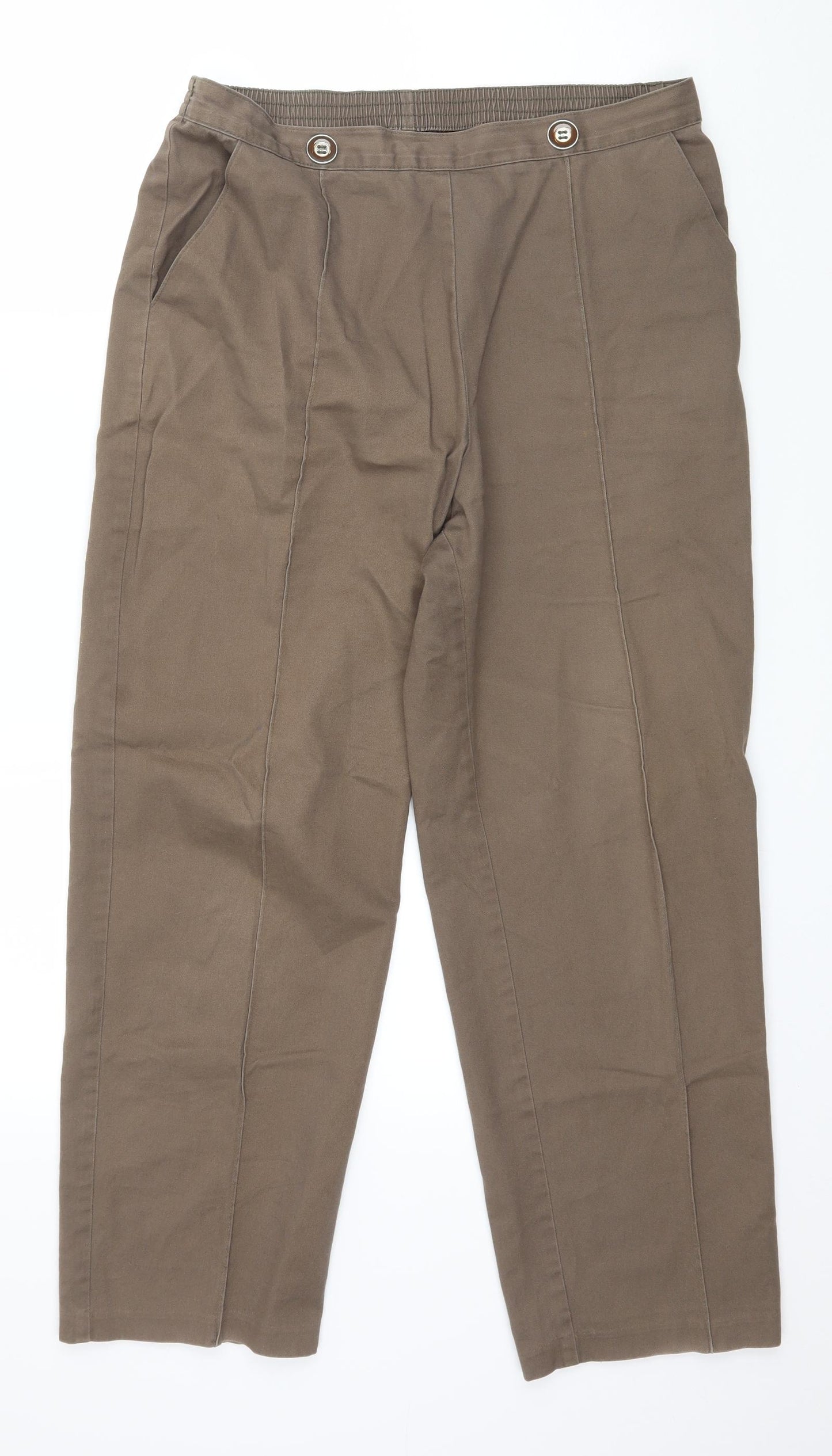 Marks and Spencer Womens Brown   Trousers  Size 12 L25 in