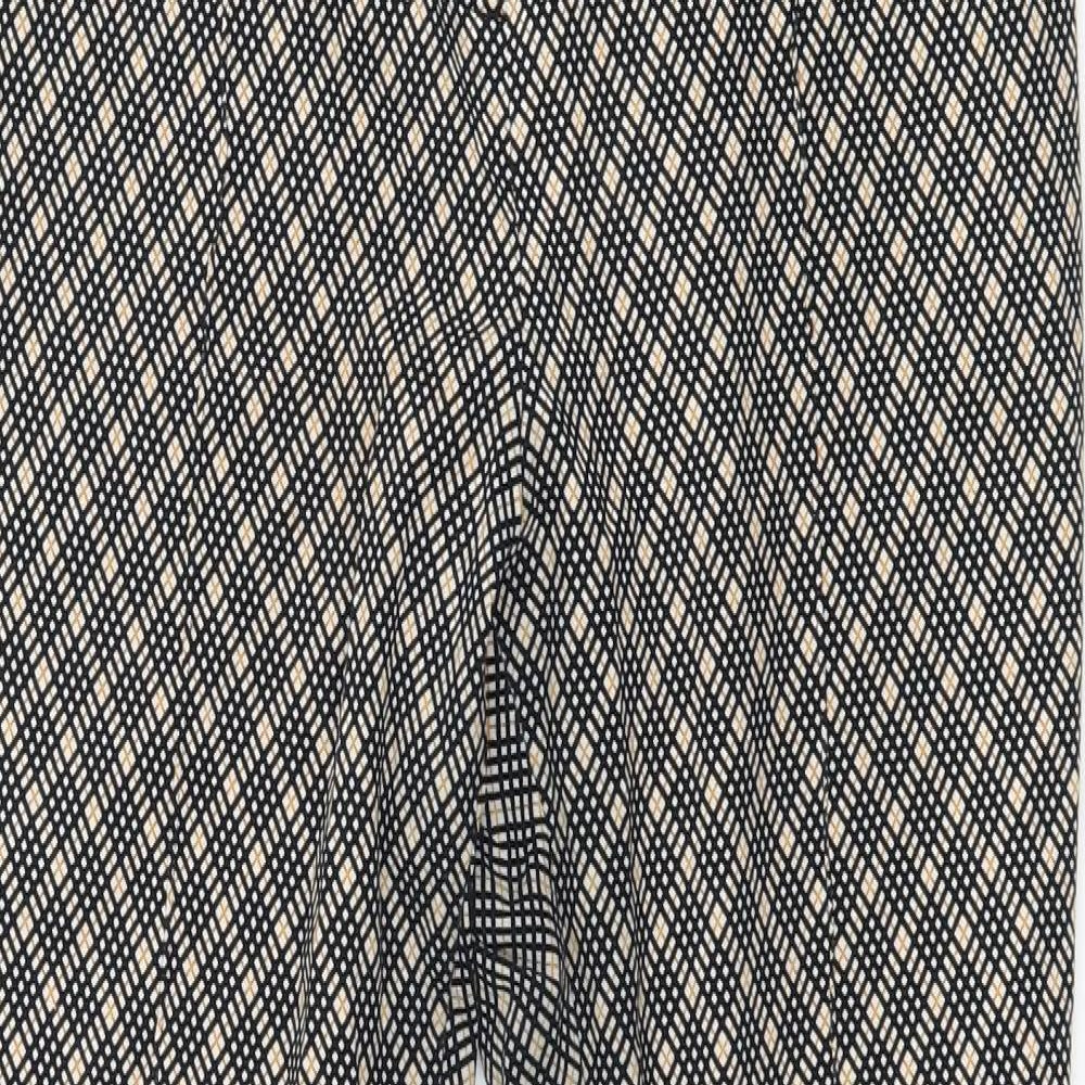 Primark Womens Black Check  Trousers  Size 12 L28 in