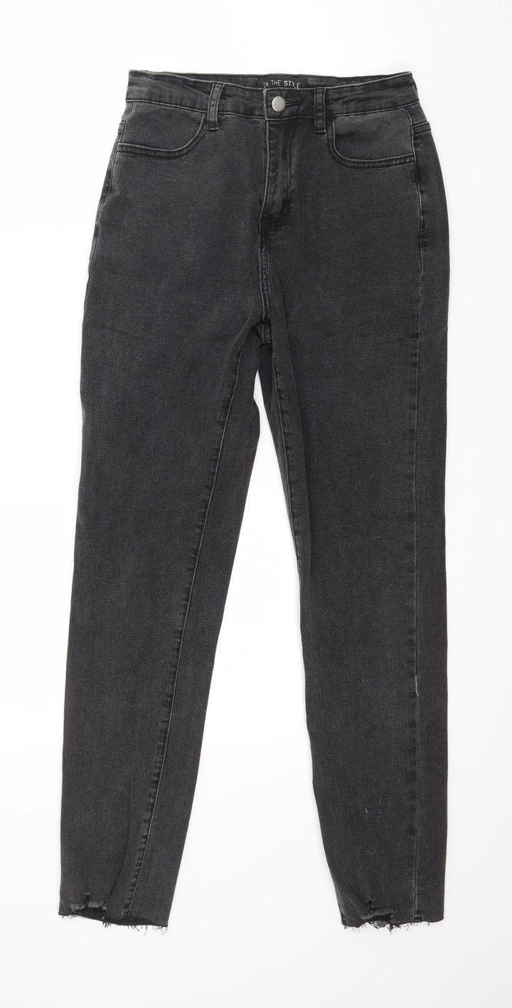 In the Style Womens Grey Denim Straight Jeans Size 8 L27 in